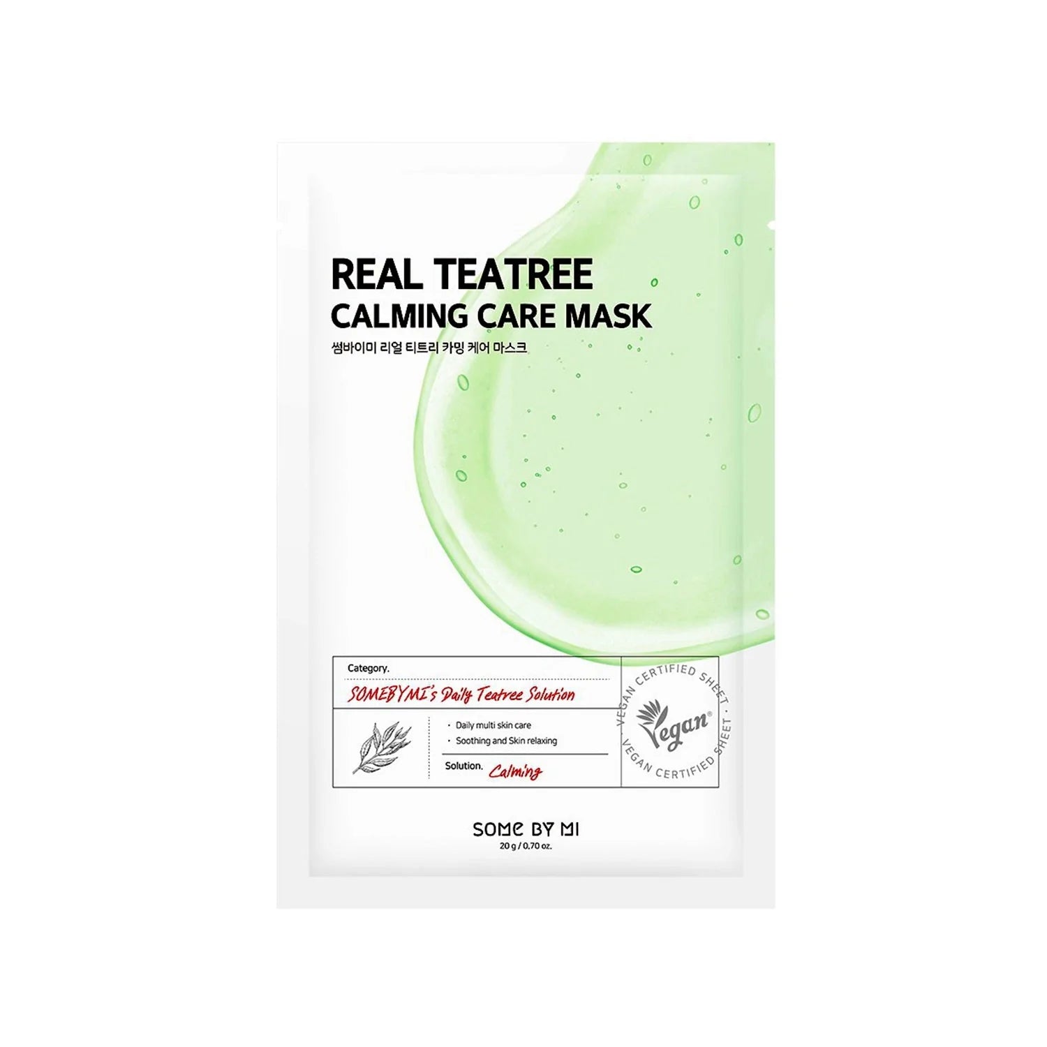 [SOMEBYMI] REAL TEATREE CALMING CARE MASK 20g